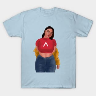 Beautiful lady Digital Art Illustration T-Shirt